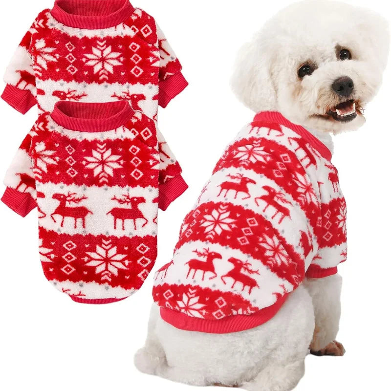 Pet Warm Christmas Sweater Clothing Suitable for Small and Medium-Sized Dogs and Cats