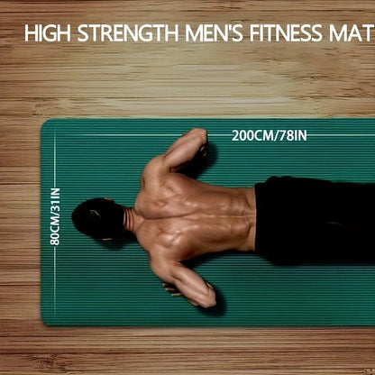 NBR Yoga Mat - 15/20mm Thick, Moisture-Proof, Non-Slip, Durable for Outdoor Use - 200x80cm Fitness and Exercise Mat