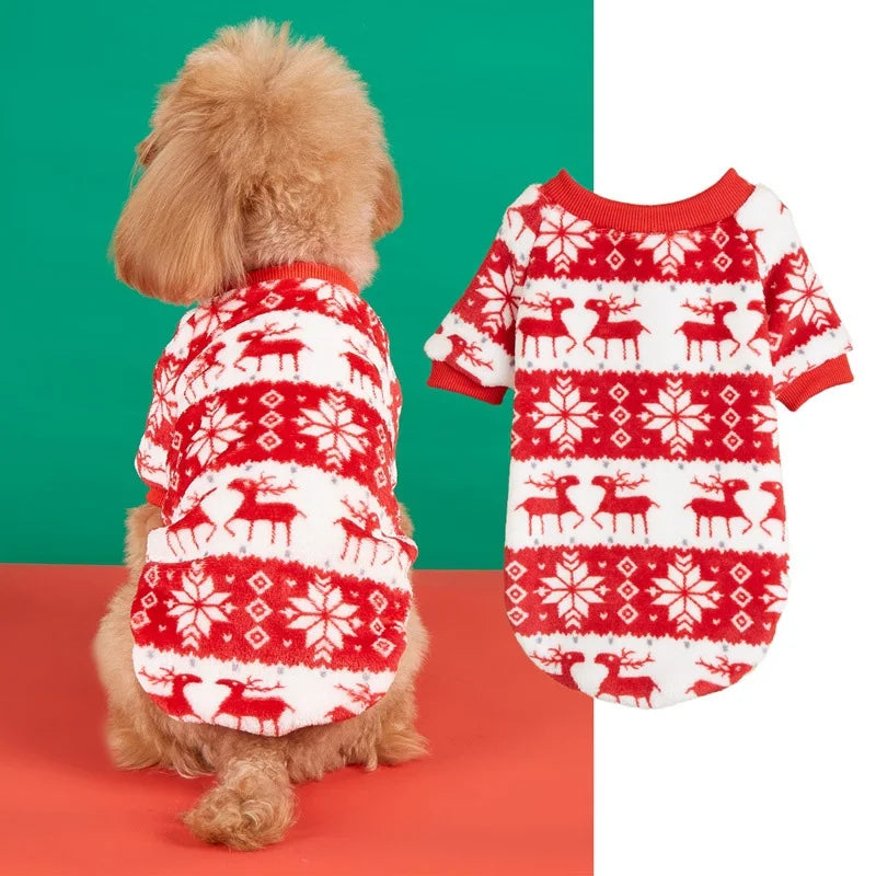 Pet Warm Christmas Sweater Clothing Suitable for Small and Medium-Sized Dogs and Cats