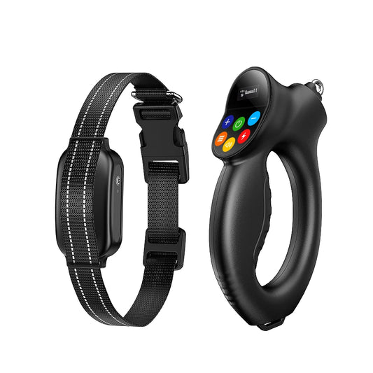 Electric Dog Training Collar Rechargeable Remote Control Waterproof Bark Stop Vibration Collar for Breeds Pets Training