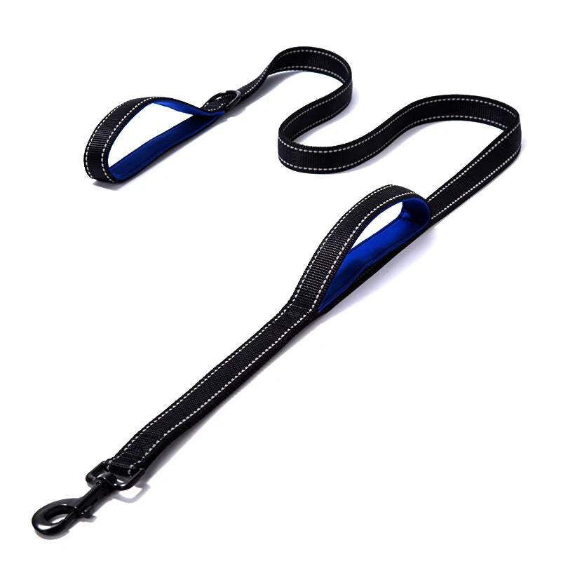 Double Handle Dog Leash, Double-Sided Reflective Night Safety, Heavy Duty for and Extra Large and Me