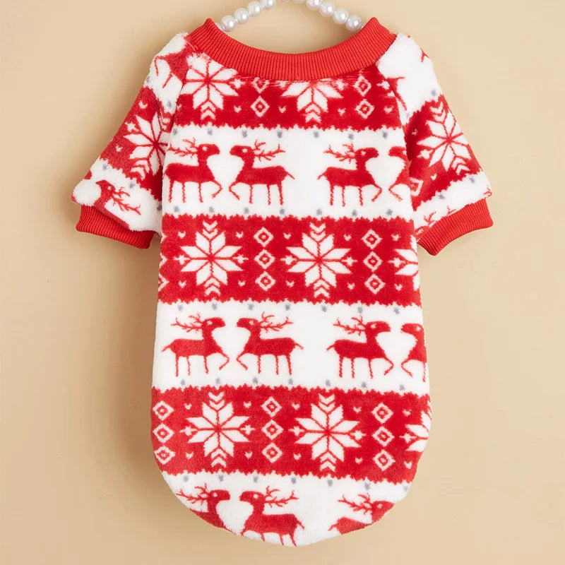 Pet Warm Christmas Sweater Clothing Suitable for Small and Medium-Sized Dogs and Cats