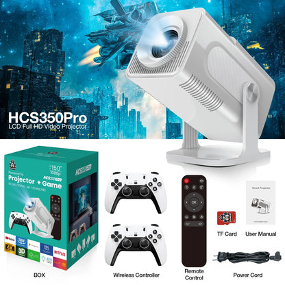 HCS350 Pro Retro Video Game Consoles Android12.0 TV OS A53 System WIFI Portable Intelligent Projector 720P Projector