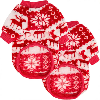 Pet Warm Christmas Sweater Clothing Suitable for Small and Medium-Sized Dogs and Cats