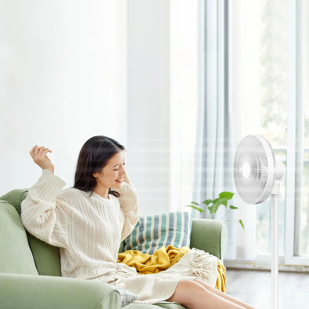 MIJIA Smart DC Inverter Circulation Floor Fan Battery Version,13M Long-Range Airflow,11.7H Wireless Use,150° Oscillation