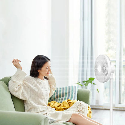 MIJIA Smart DC Inverter Circulation Floor Fan Battery Version,13M Long-Range Airflow,11.7H Wireless Use,150° Oscillation